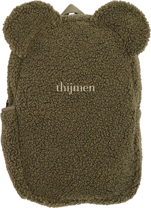 Teddy rugtas met naam en oortjes