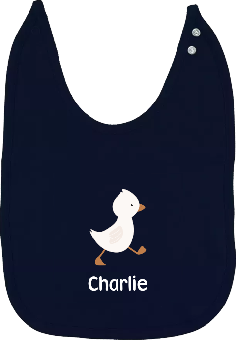 Slabbetje met eendje en naam