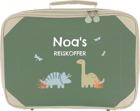 Kinderkoffertje met naam en dinos