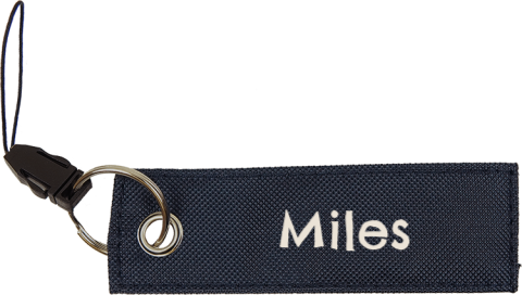 Praktische sleutelhanger met naam