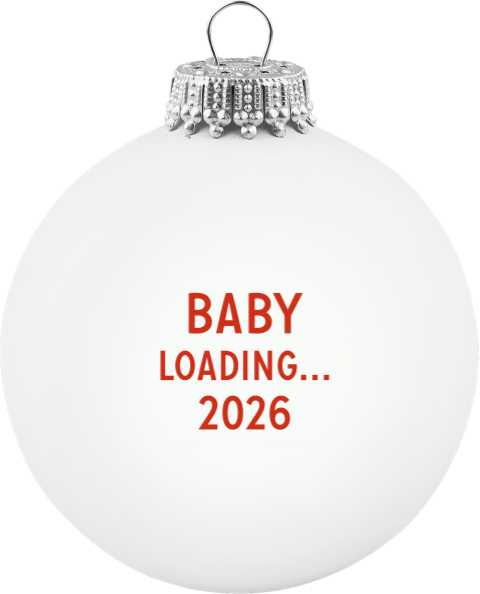 Glazen kerstbal baby loading
