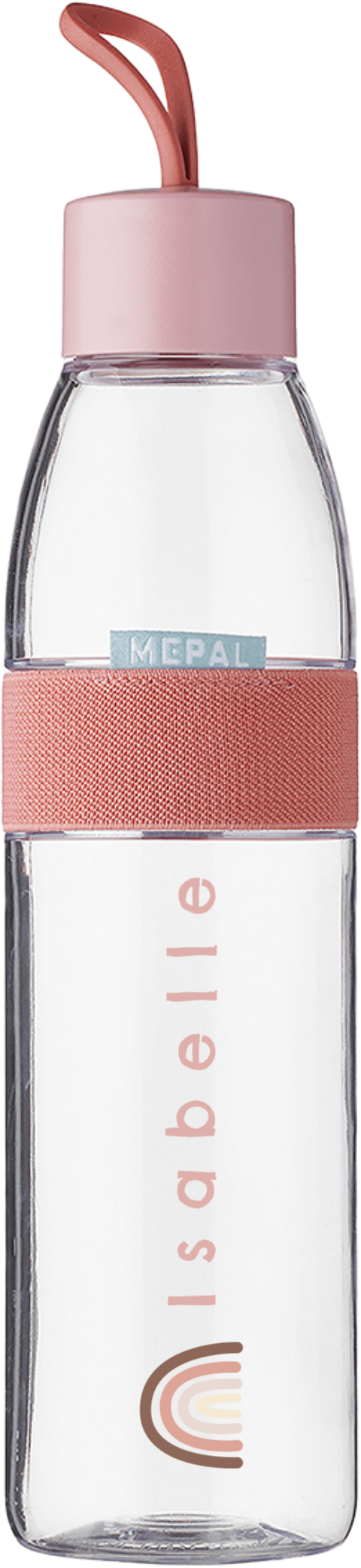 Mepal waterfles Ellipse met naam en regenboog