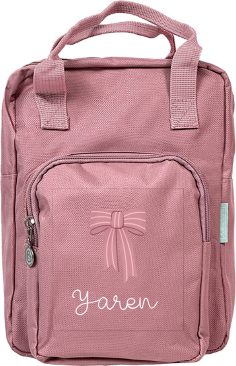 Rugtas Classic met naam en strik