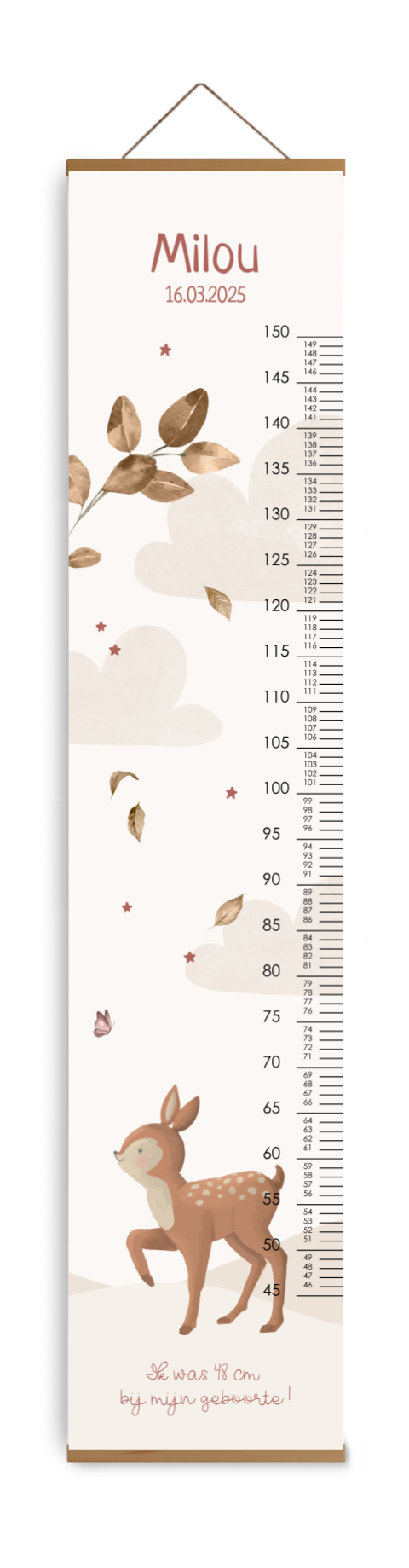 Lieve groeimeter met herfst thema