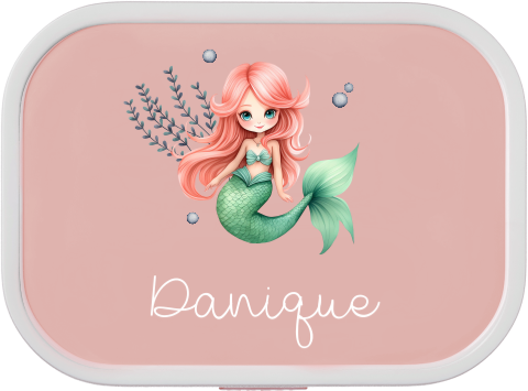 Mepal broodtrommel Campus met zeemeermin en naam