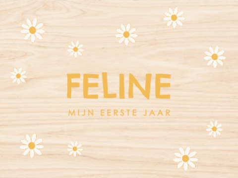 Lieve memorybox met witte bloemetjes en naam