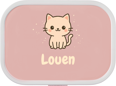 Mepal lunchbox Campus met naam en kawaii poes