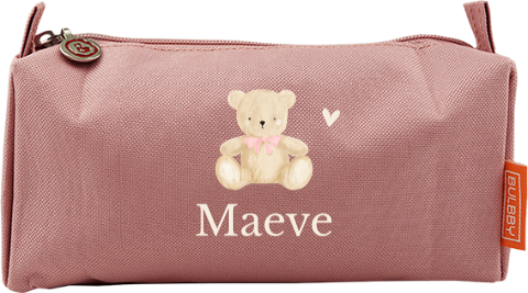 Lieve etui met naam en teddybeertje