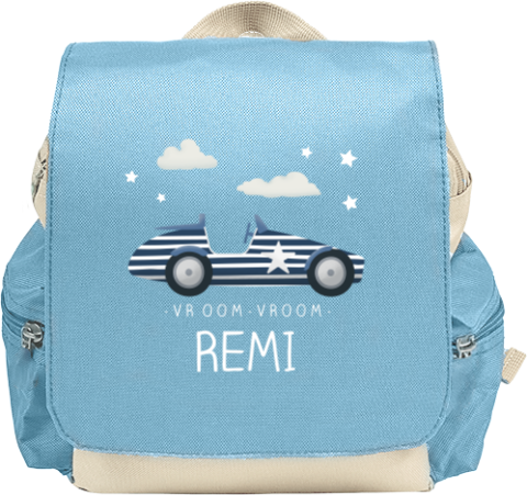 Rugzak Adventure met naam en race auto