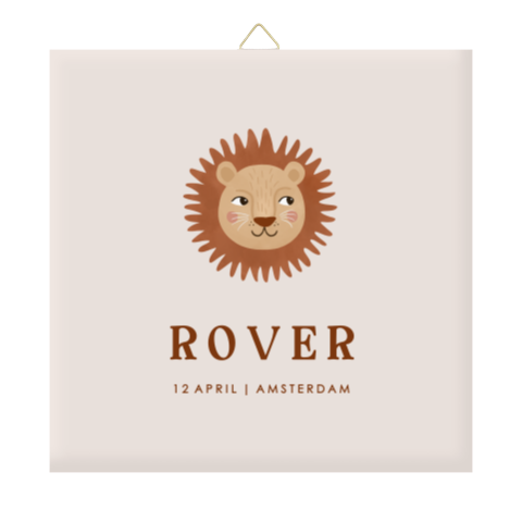 Geboortetegeltjes met lief leeuwtje