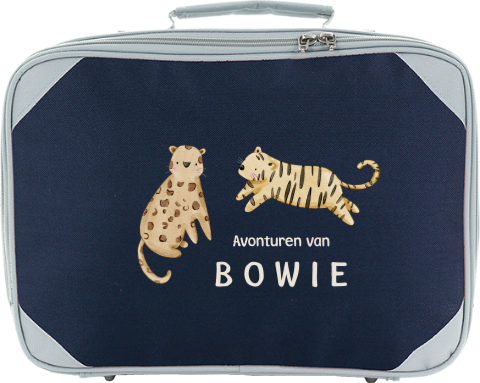 Gepersonaliseerd koffertje met panter en tijger