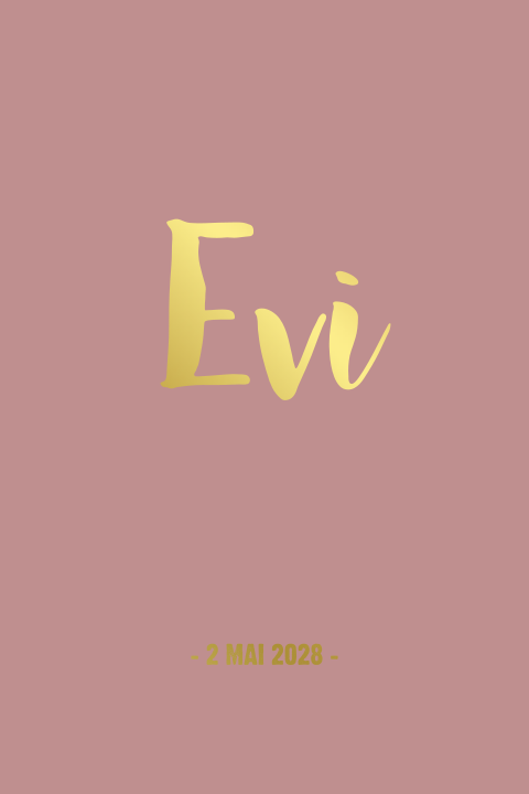 Faire-part de baptême format portrait double avec fond rose