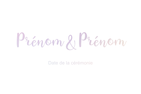 Faire-part de mariage, holographie, format paysage simple, à créer
