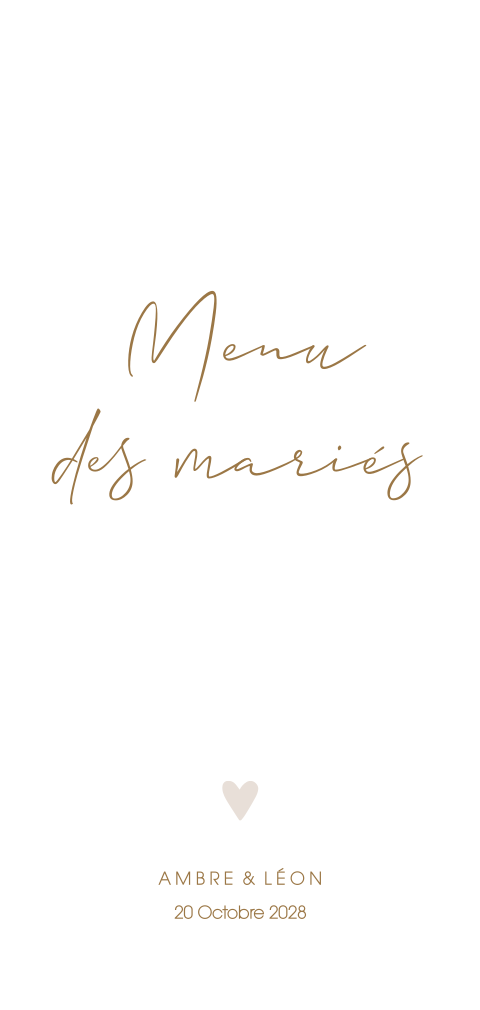 Menu élégant avec des coins arrondis