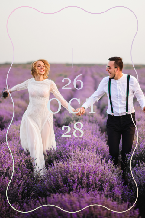 Carte de remerciement avec photo et feuille holographique