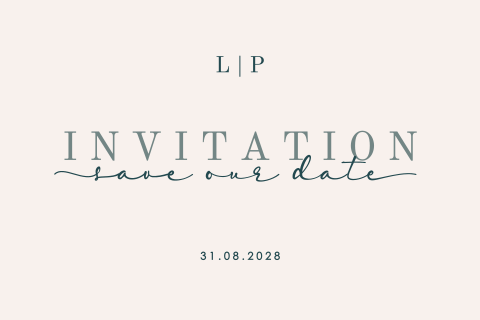 Save the date discrète avec de belles inscriptions