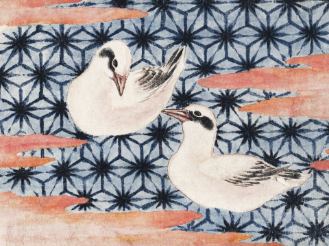 Affiche Les oiseaux de Katsushika Hokusai (1814)