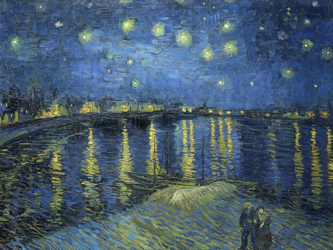 Affiche de la Nuit étoilée sur le Rhône de Vincent van Gogh