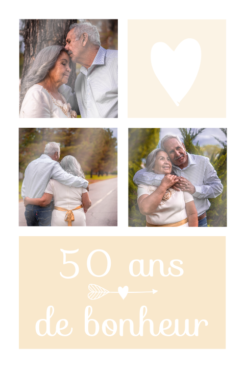 Invitation anniversaire mariage avec photos