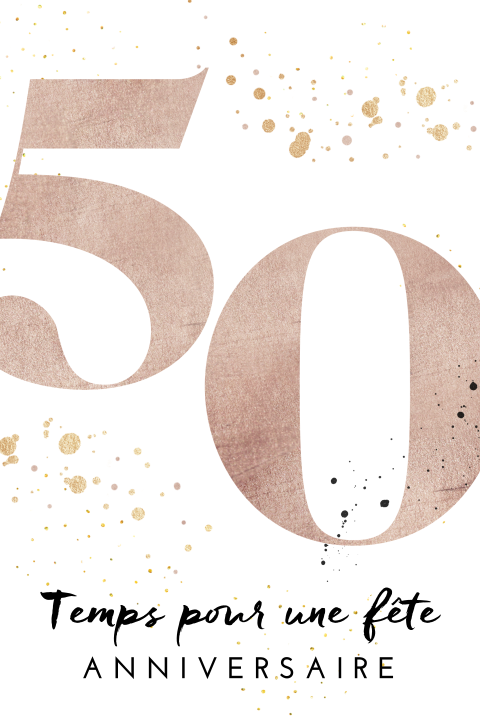 Carte d'invitation élégante pour le 50e anniversaire
