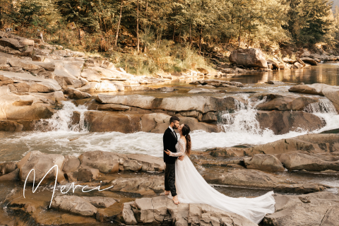 Carte de remerciement élégante avec une photo