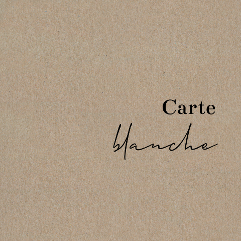 Faire-part de baptême en papier kraft, carré simple
