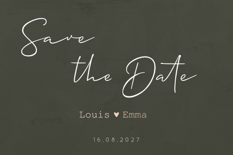 Save the date  élégante avec dorure rose
