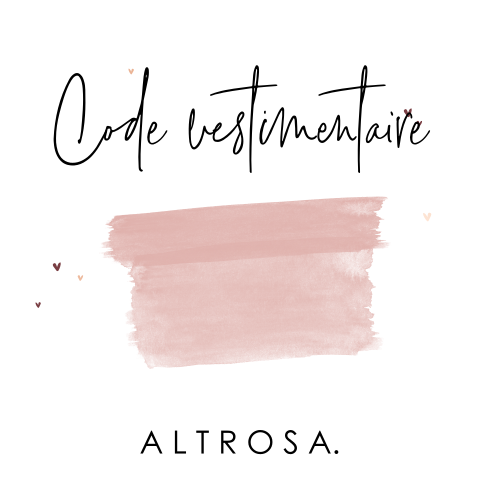 Carte de code vestimentaire avec aquarelle