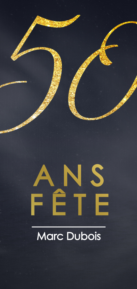 Invitation élégante pour un 50e anniversaire