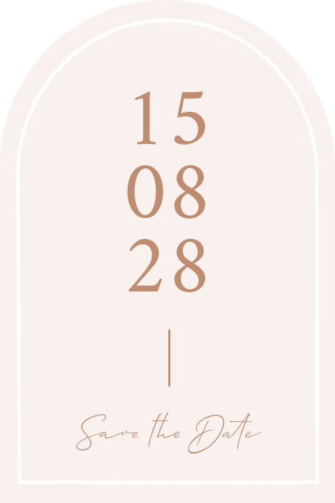 Save the date élégante en arc de cercle