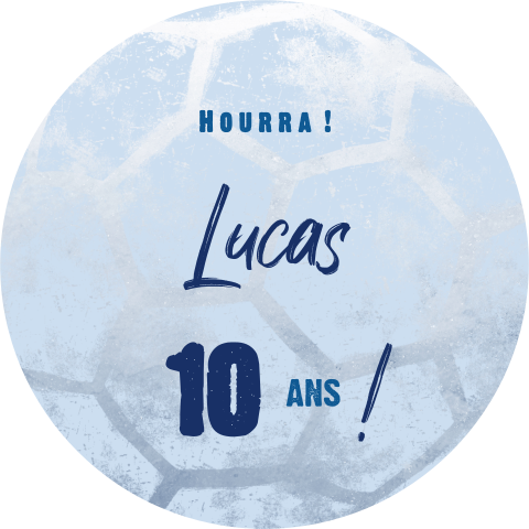 Carte d'invitation cool sous forme d'un football bleu