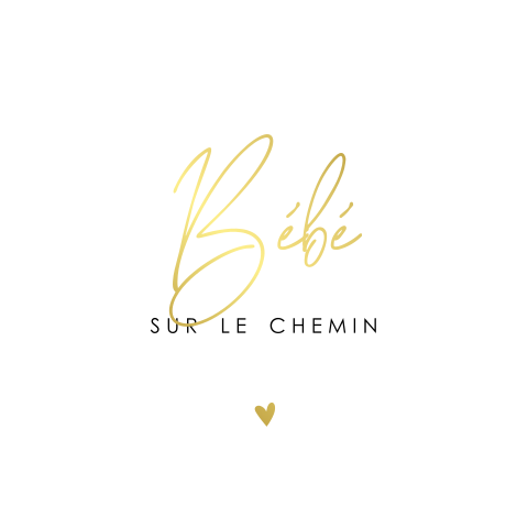 Annonce de grossesse BABY avec feuille d'or