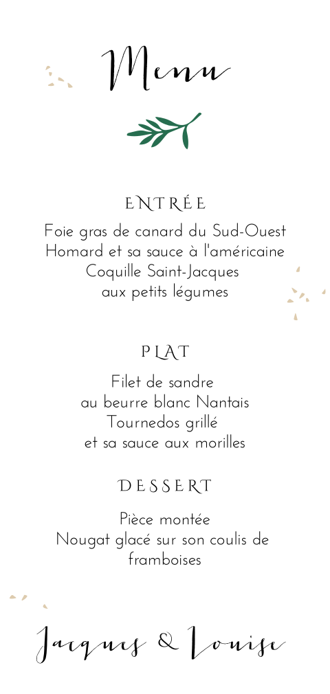 Carte de menu sur le thème agrume