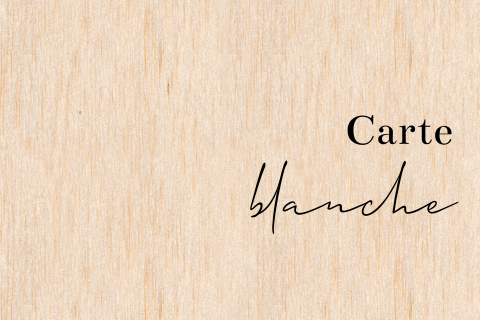 Faire-part de mariage sur bois, format paysage simple