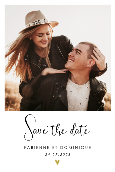 Save the date élégante et minimaliste avec une photo