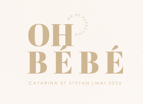 Superbe annonce de grossesse sur une étiquette de vin "Oh Baby"