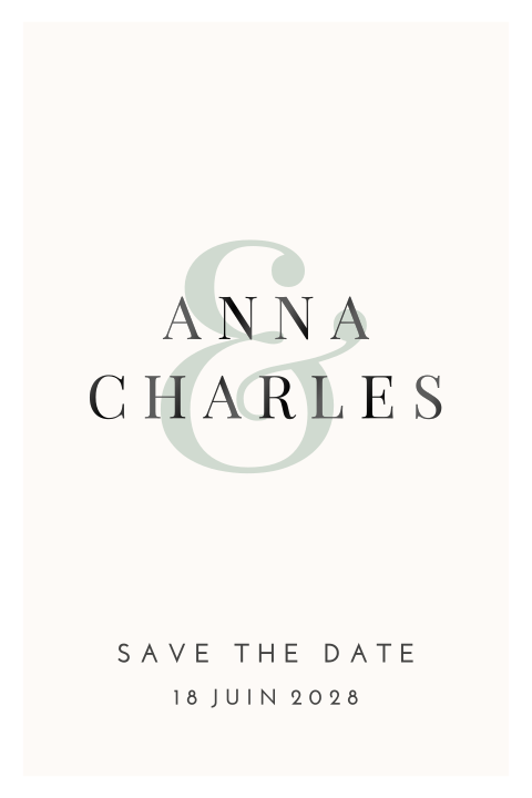 Save the date avec un fini brillant noir