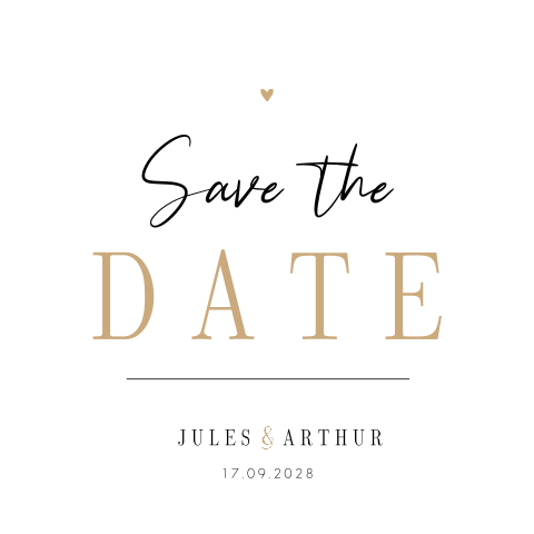 Save the date noble avec une jolie typographie