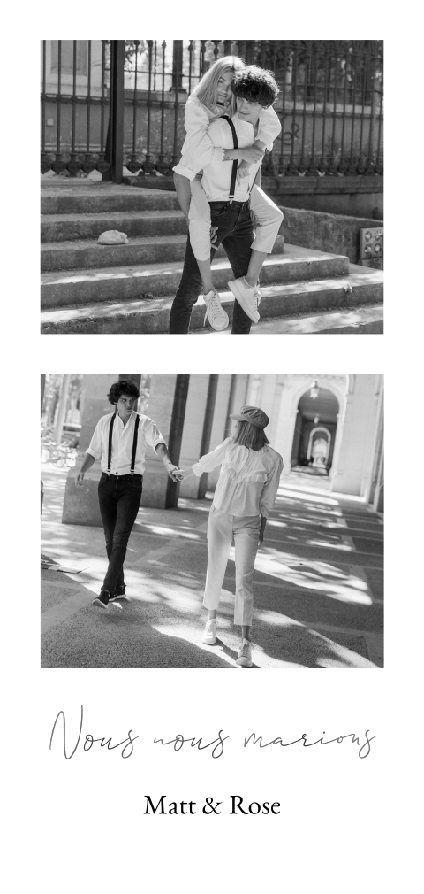 Faire-part style Polaroid avec 2 photos