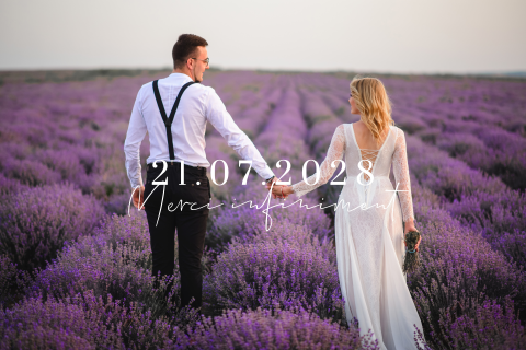 Carte de remerciement élégante avec photo