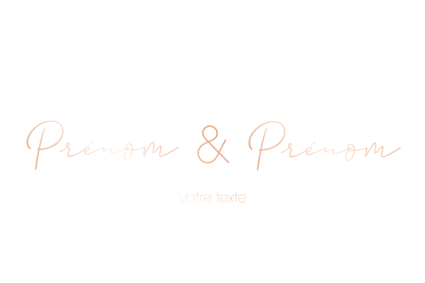Faire-part de mariage format paysage double avec dorure à créer