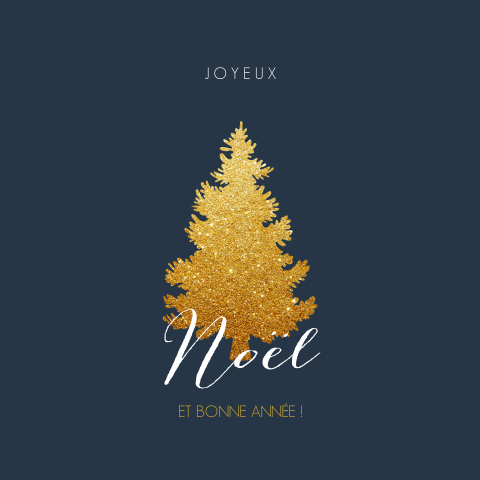 Carte de Noël élégante avec un sapin de Noël