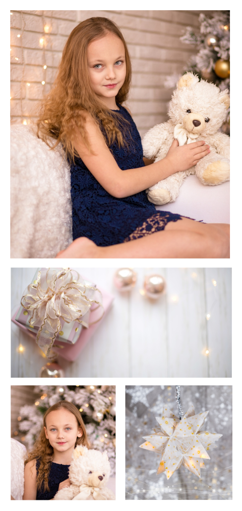 Carte de Noël en format portrait XL avec composition de photos