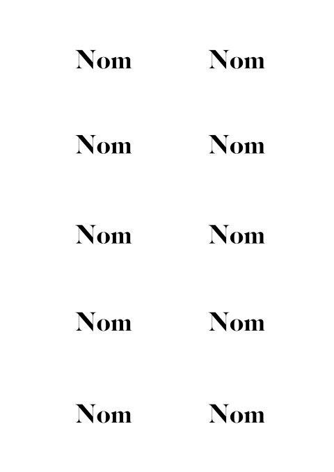 Marque-places à créer soi-même