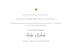 Faire-part de mariage avec des détails en vernis