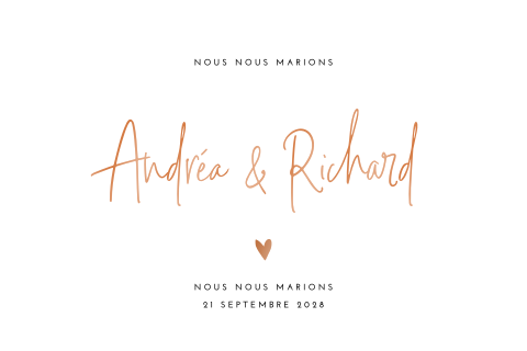 Faire-part de mariage avec des détails en vernis