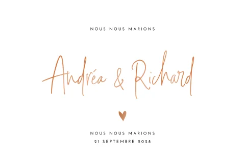 Faire-part de mariage avec des détails en vernis