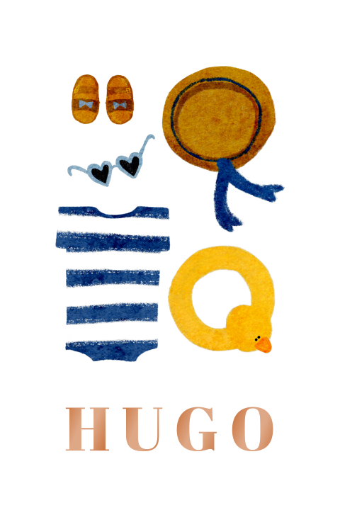 Faire-part de naissance estival pour un garçon