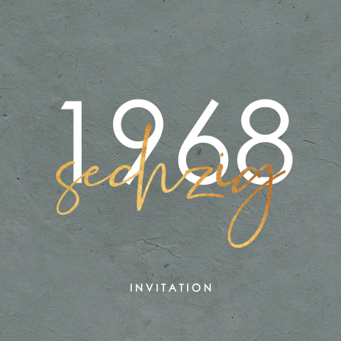 Carte d'invitation classique pour les 60 ans sur fond gris