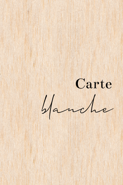 Faire-part mariage sur bois, format portrait